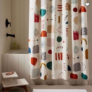 modern mix shower curtain from west elm